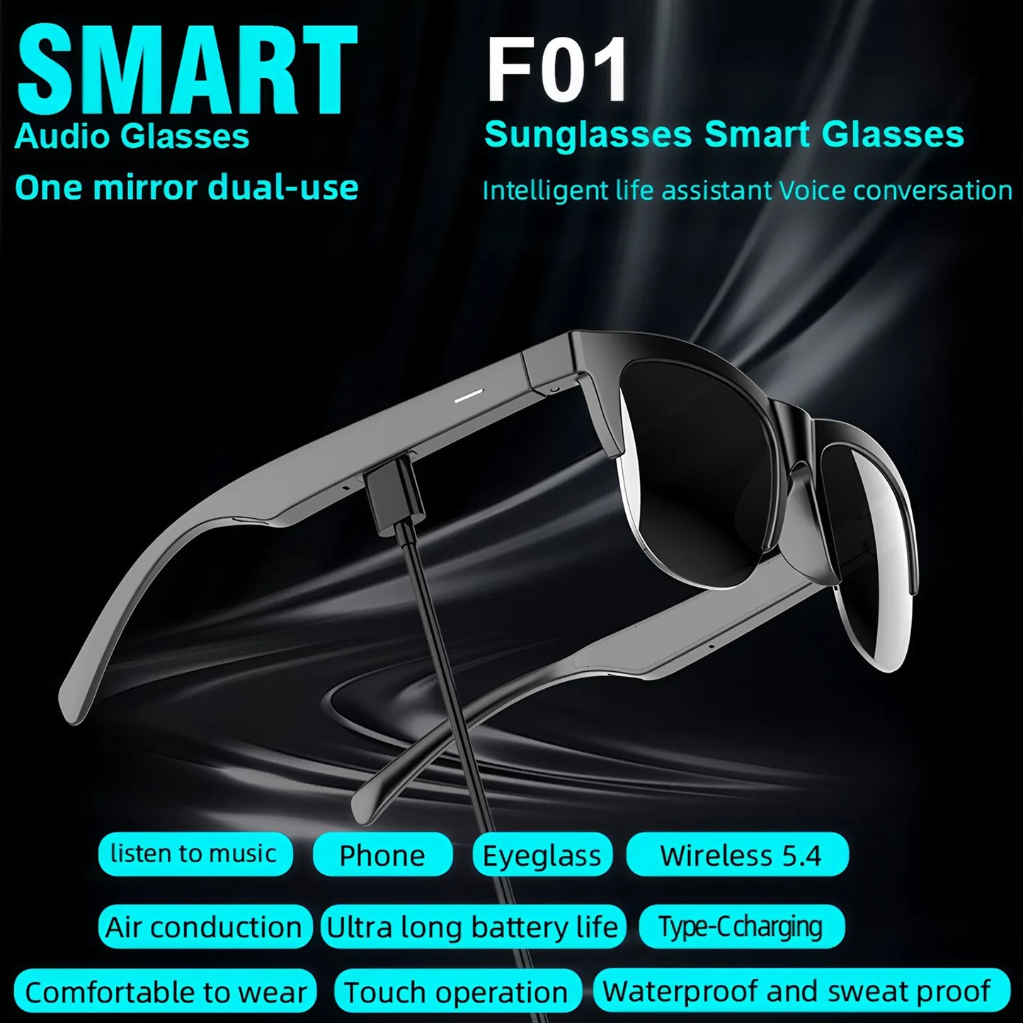Wireless Bluetooth Audio Sunglasses